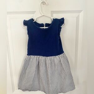 Carters Navy Toddler Dress With Bows - Size 4t